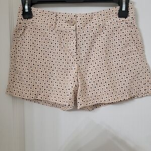 LOFT Size 00 Daisy Print Linen Cotton Blend RIviera Shorts, Exc. Used Condition